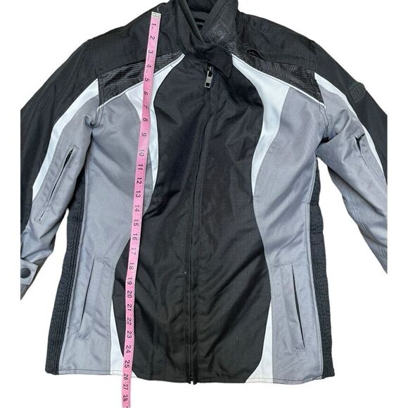 Bilt Cycling Wear Motorcycle Jacket Size M Gray Black Waterproof EUC Protection - Picture 6 of 10